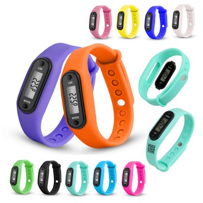 Multi-Functional Silicone Wrist Pedometer Watch