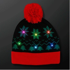 Light Up Christmas Beanie Hat - BLANK