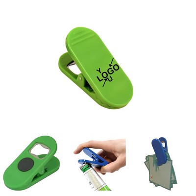 Large Magnetic Memo Holder with Opener