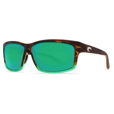 Costa Del Mar® Cut Polarized Sunglasses w/Matte Tortuga Brown Fade Frames & Green Mirror Lenses